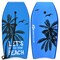 Blue Bodyboard for Surfing with Leash, Leash Wristband, and Durable Construction